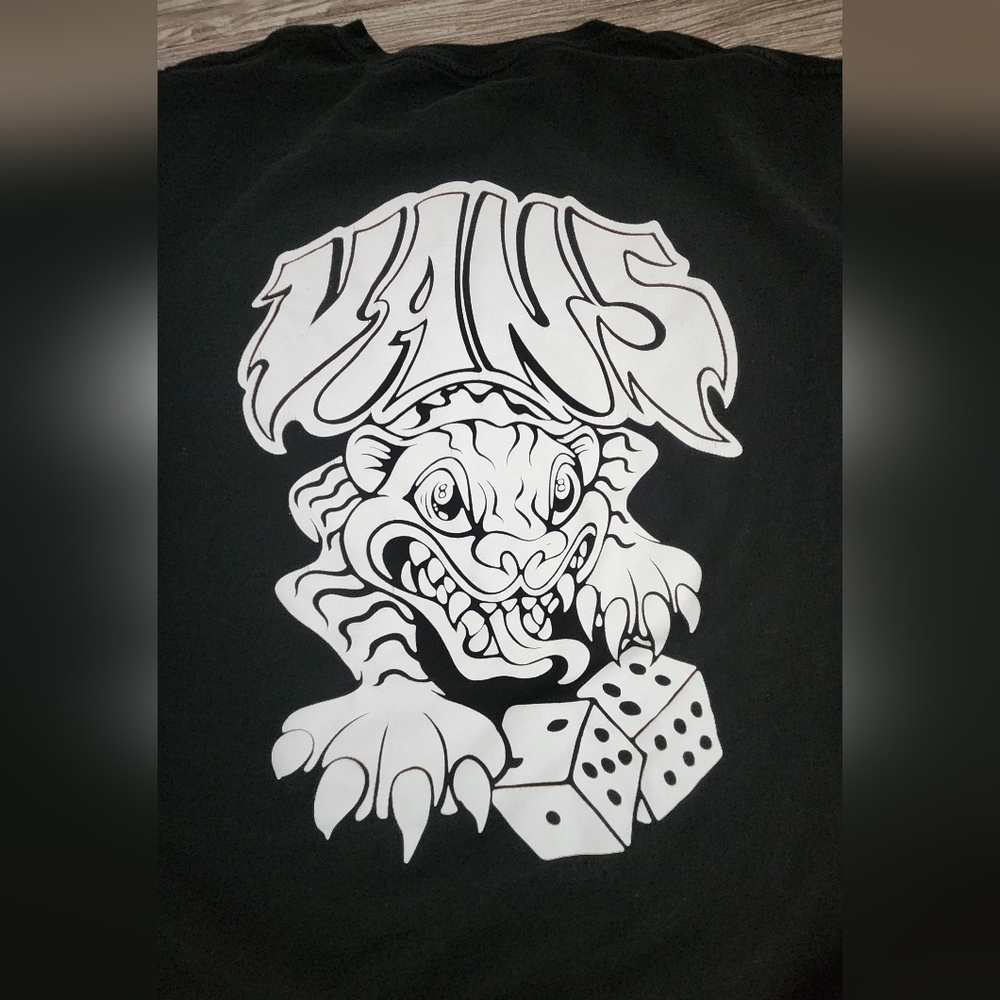 Vans No Dice Dragon 8 Ball Eyes 7-11 Winner Graphic T-Shirt Black Mens Large